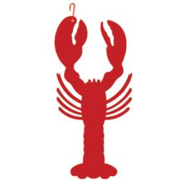 Lobster - Decorative Hanging Silhouette-RED