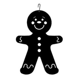 Gingerbread Boy - Decorative Hanging Silhouette