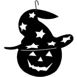 Pumpkin-Hat - Decorative Hanging Silhouette