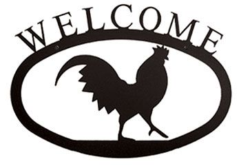 Rooster - Welcome Sign Large