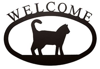 Cat - Welcome Sign  Large