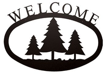 Pine Trees - Welcome Sign Large