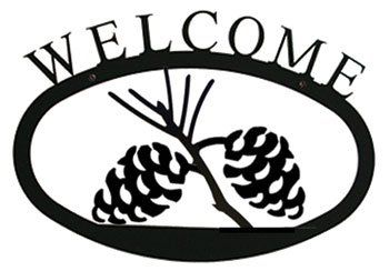 Pinecone Welcome Sign LG