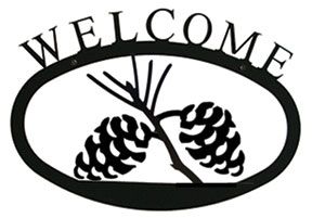 Pinecone Welcome Sign Sm