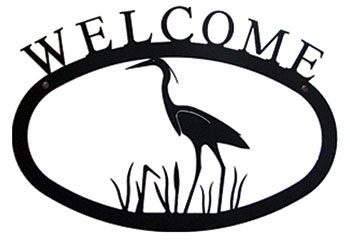Heron - Welcome Sign Large