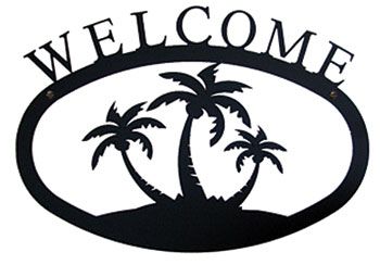 Palm Trees - Welcome Sign Large