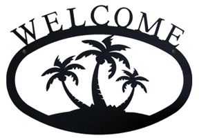 Palm Trees - Welcome Sign Small
