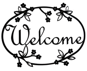 Floral - Welcome Sign Medium