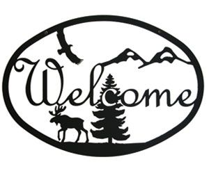 Moose & Eagle - Welcome Sign Medium