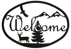 Deer - Welcome Sign Medium