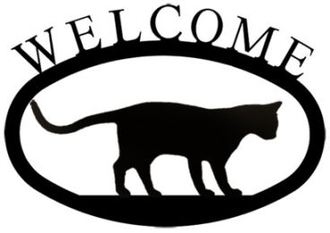 Cat at Play - Welcome Sign Small