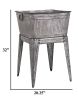 Multi-Functional Galvanized Metal Tub on Stand, Gray