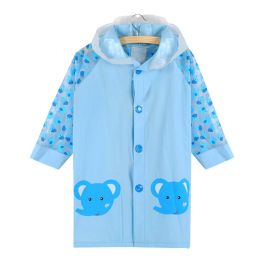 Blue Elephant Cute Baby Rain Jacket Infant Raincoat Toddler Rain Wear M