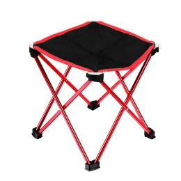 Portable Folding Stool Chair Camping Chairs Travel Fishing Picnic Outdoors, Red