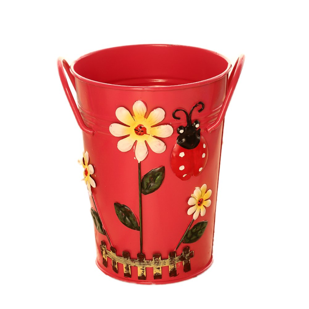 Pastoral Flower Vase/ Rustic Metal Small Tin Blucket Vases/ Best Gift