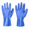 5 Pairs Blue Frosted PVC Coated Work Gloves Thicken Working Gloves for Men