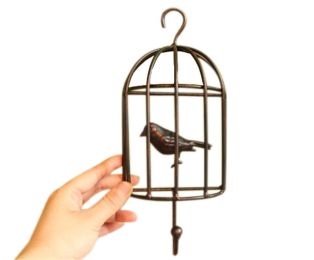 Country Style Birdcage Garden Plant Hook/ 24x10x3.5CM/ Black