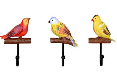 Set Of 3 Country Style Bird Garden Plant Hook/ 8.5x1.2x15CM