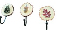 Set Of 3 Country Style Pine Cone Garden Plant Hook/ 8.5x1.2x15CM