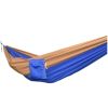 Creative Canvas Color Matching Hammock Foldable Hammock 102*55" Camel&Blue