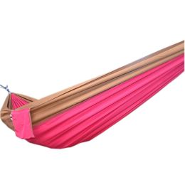 Creative Canvas Color Matching Hammock Foldable Hammock 102*55" Camel&Pink