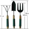 Set of 3 Gardening Yard Wooden Handle Shovel/Spade/Fork Tools BIG SIZE