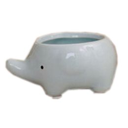 Decor/ Gift Blue ELEPHANT Shape Planter For Succulent Flower Pot