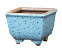 Square Flower Pot/Plant Pot for Home Office Desk Decoration, Blue