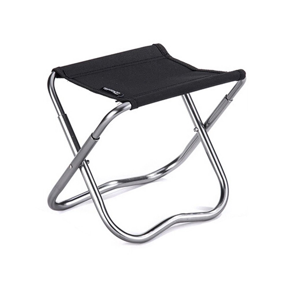 Kids Folding Stool Seat Camping Fishing Hiking(9.3x6.7x8 Inches) Black