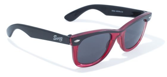 Classic Wayfarer Look in Translucent Red by Swag