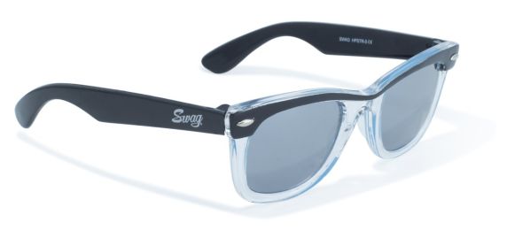 Classic Wayfarer Look in Clear/Blue by Swag