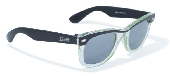 Classic Wayfarer Look in Clear/Green by Swag