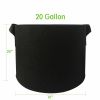 20Gallan Heavy Duty NonWoven Plant Fabric 5 pack grow bags garden Pot