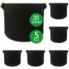 20Gallan Heavy Duty NonWoven Plant Fabric 5 pack grow bags garden Pot