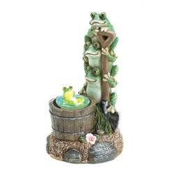 Solar Rotating Frog Garden Decor