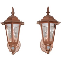 Maxsa Innovations Battery-powered Motion-activated Plastic Led Wall Sconce, 2-pack (bronze)