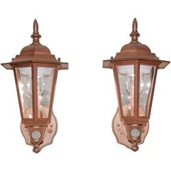 Maxsa Innovations Battery-powered Motion-activated Plastic Led Wall Sconce, 2-pack (bronze)