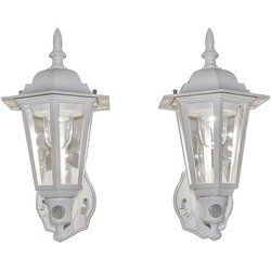 Maxsa Innovations Battery-powered Motion-activated Plastic Led Wall Sconce, 2-pack (white)