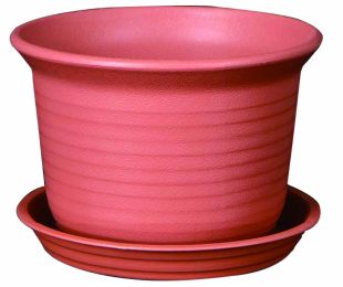 Outdoor Pot Flower Pot Plant Pot Plastic Plant Pot (Color: Pink)