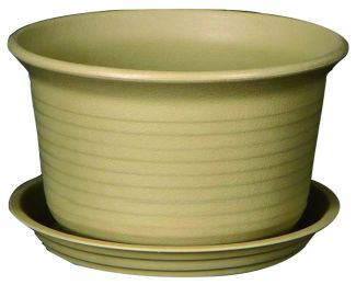 Outdoor Pot Flower Pot Plant Pot Plastic Plant Pot (Color: Tan)